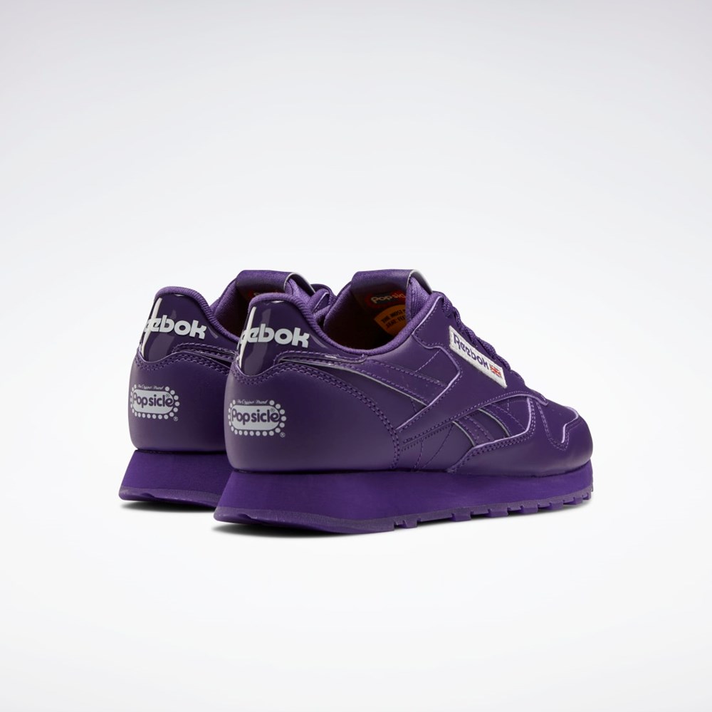 Reebok Popsicle Classic Leather Shoes - Grade School Violetit Violetit Violetit | BWHVLS-827