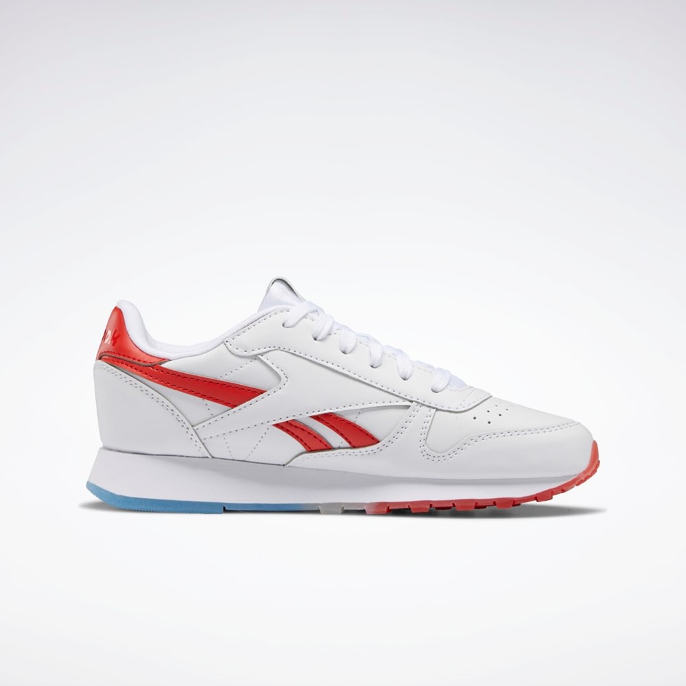 Reebok Popsicle Classic Leather Shoes - Grade School Valkoinen Sininen Punainen | FCATUW-601