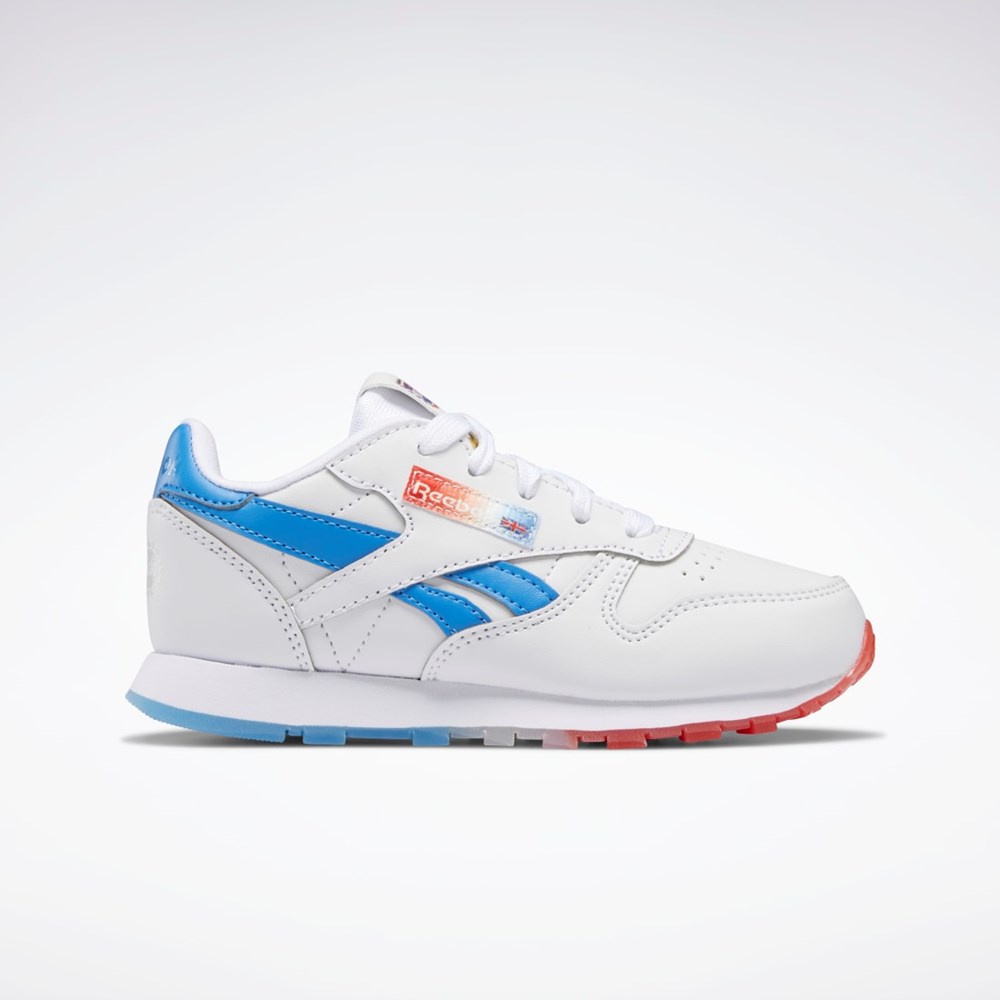 Reebok Popsicle Classic Leather Shoes - Preschool Valkoinen Sininen Punainen | MHVUTY-743