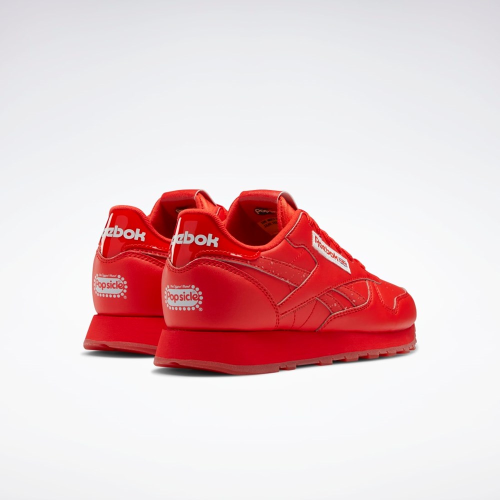 Reebok Popsicle Classic Leather Shoes - Grade School Punainen Punainen Punainen | OJTMAY-638