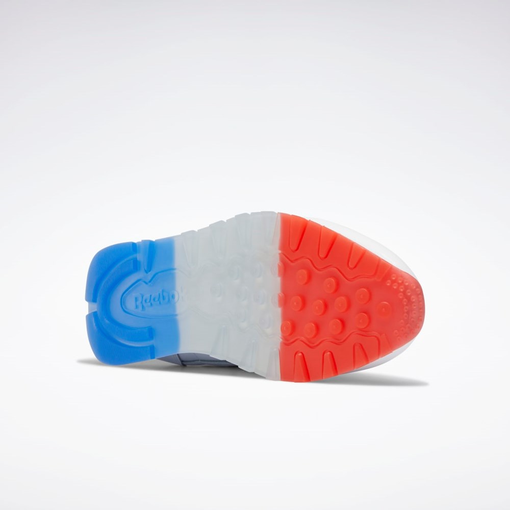 Reebok Popsicle Classic Leather Shoes Valkoinen Sininen Punainen | DBUITX-379