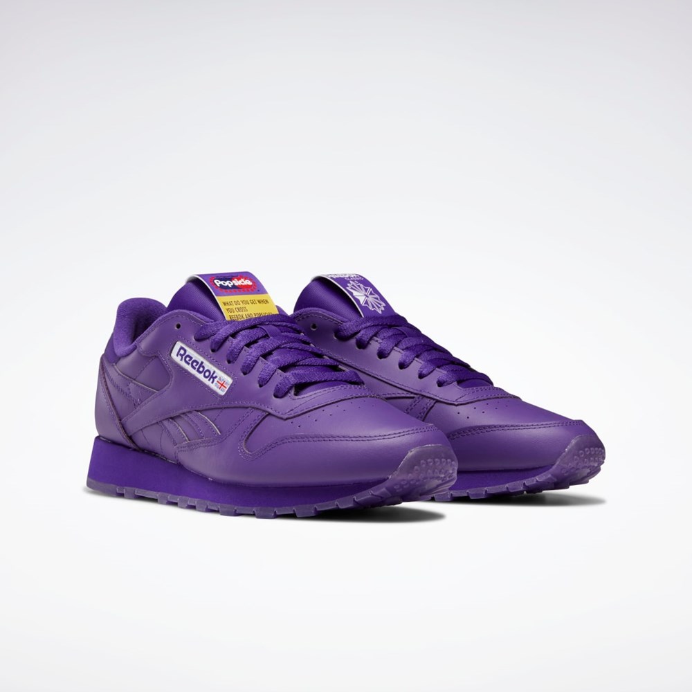 Reebok Popsicle Classic Leather Shoes Violetit Violetit Violetit | FBINEX-048