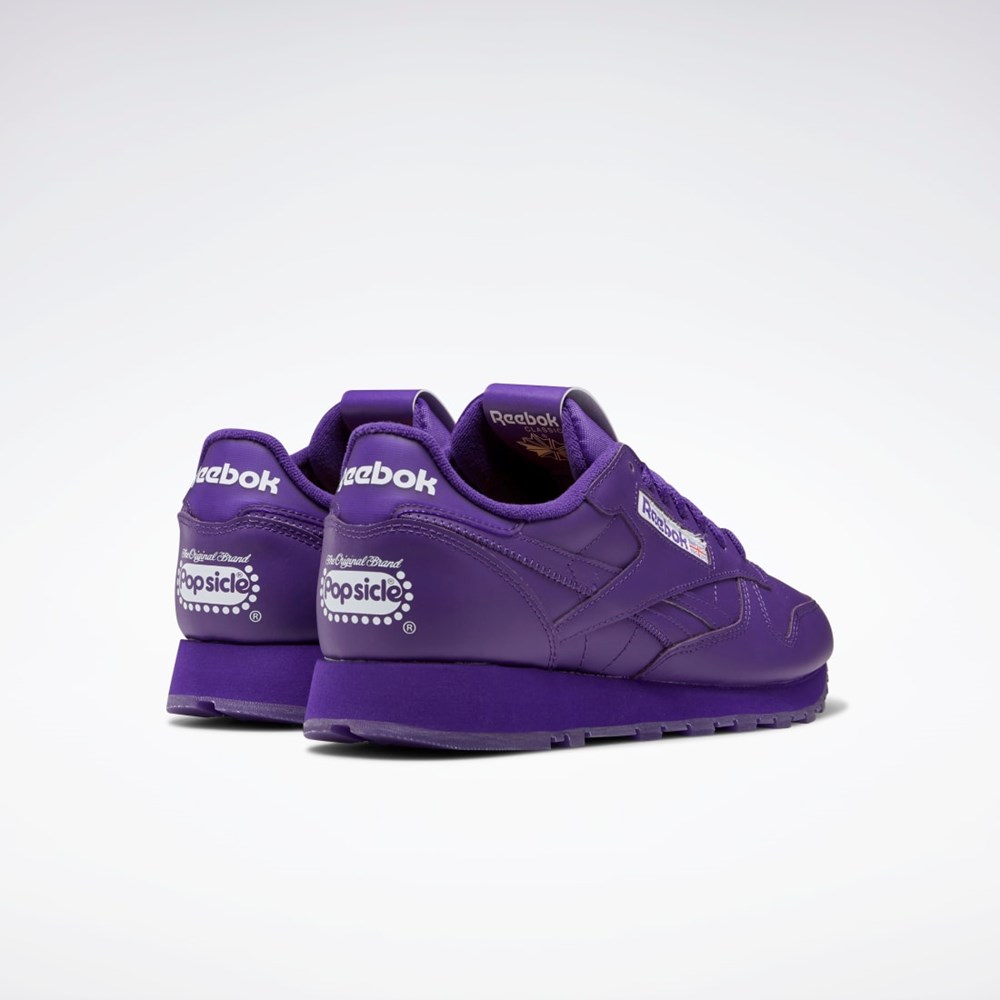 Reebok Popsicle Classic Leather Shoes Violetit Violetit Violetit | FBINEX-048