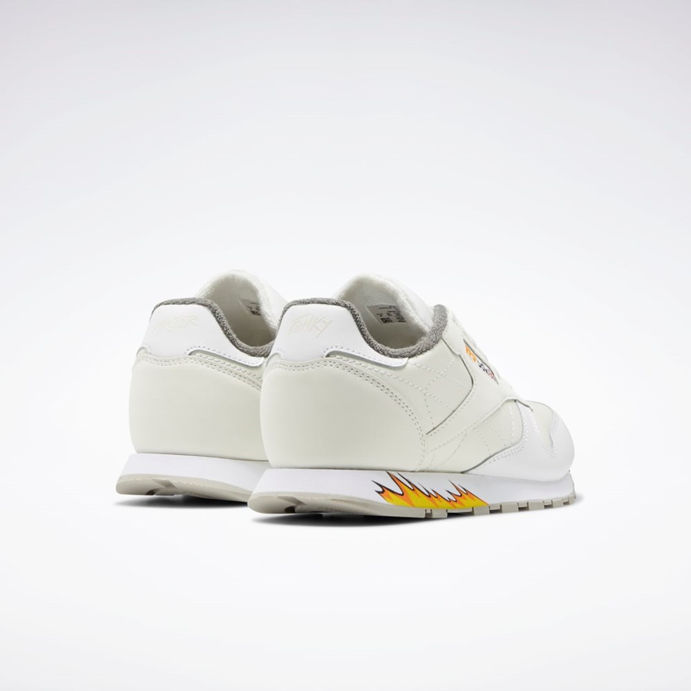 Reebok Power Rangers Classic Leather Shoes - Grade School Valkoinen Harmaat | YKSNEJ-625
