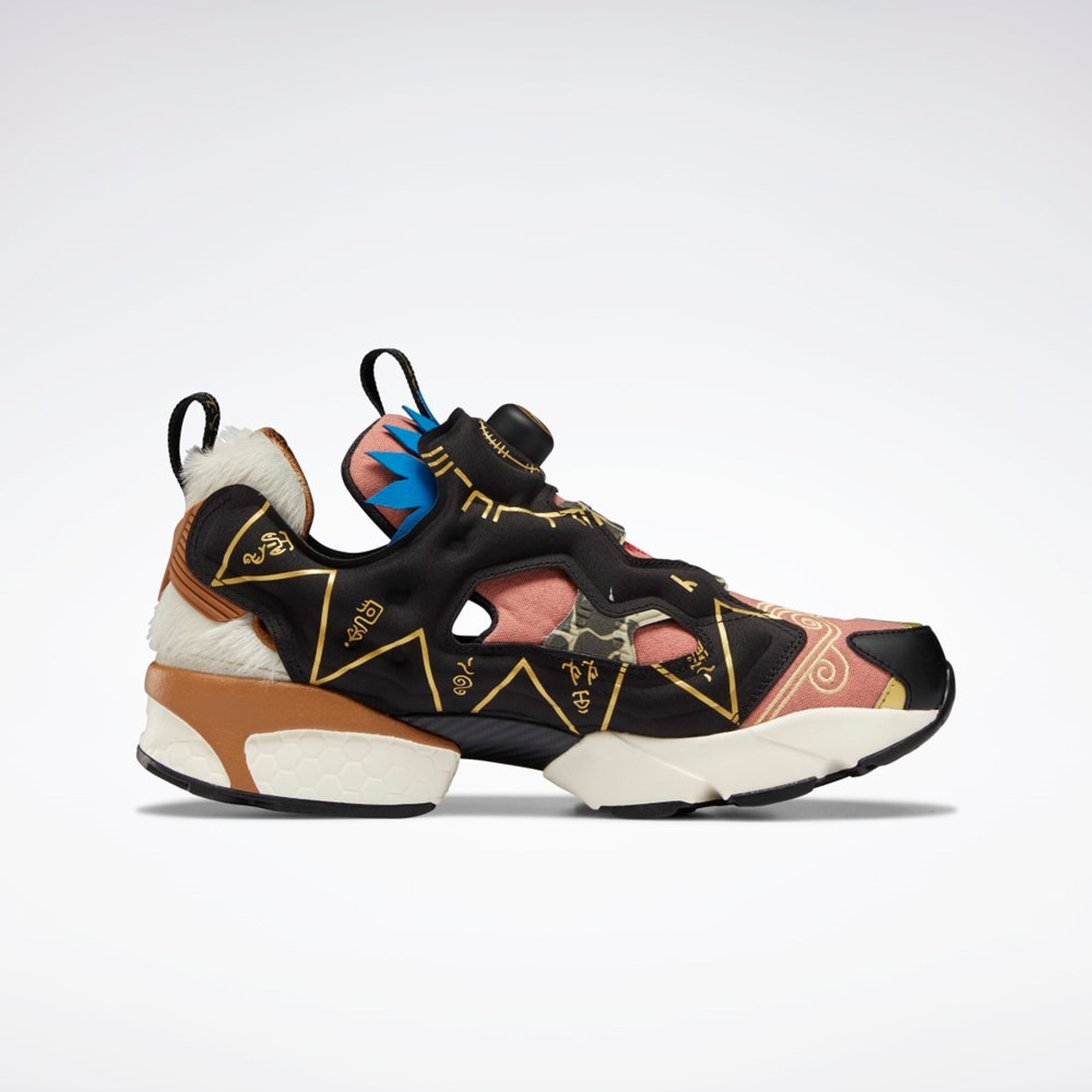 Reebok Power Rangers Instapump Fury 94 Shoes Mustat Kultaiset | WQKEBY-215