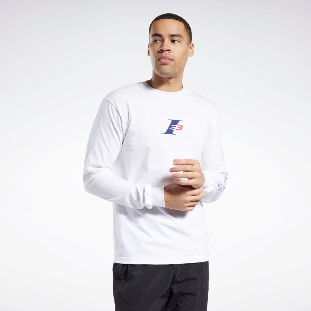 Reebok QT Iverson The Crossover Long Sleeve Crew T-Shirt Multi | PZKHOJ-608