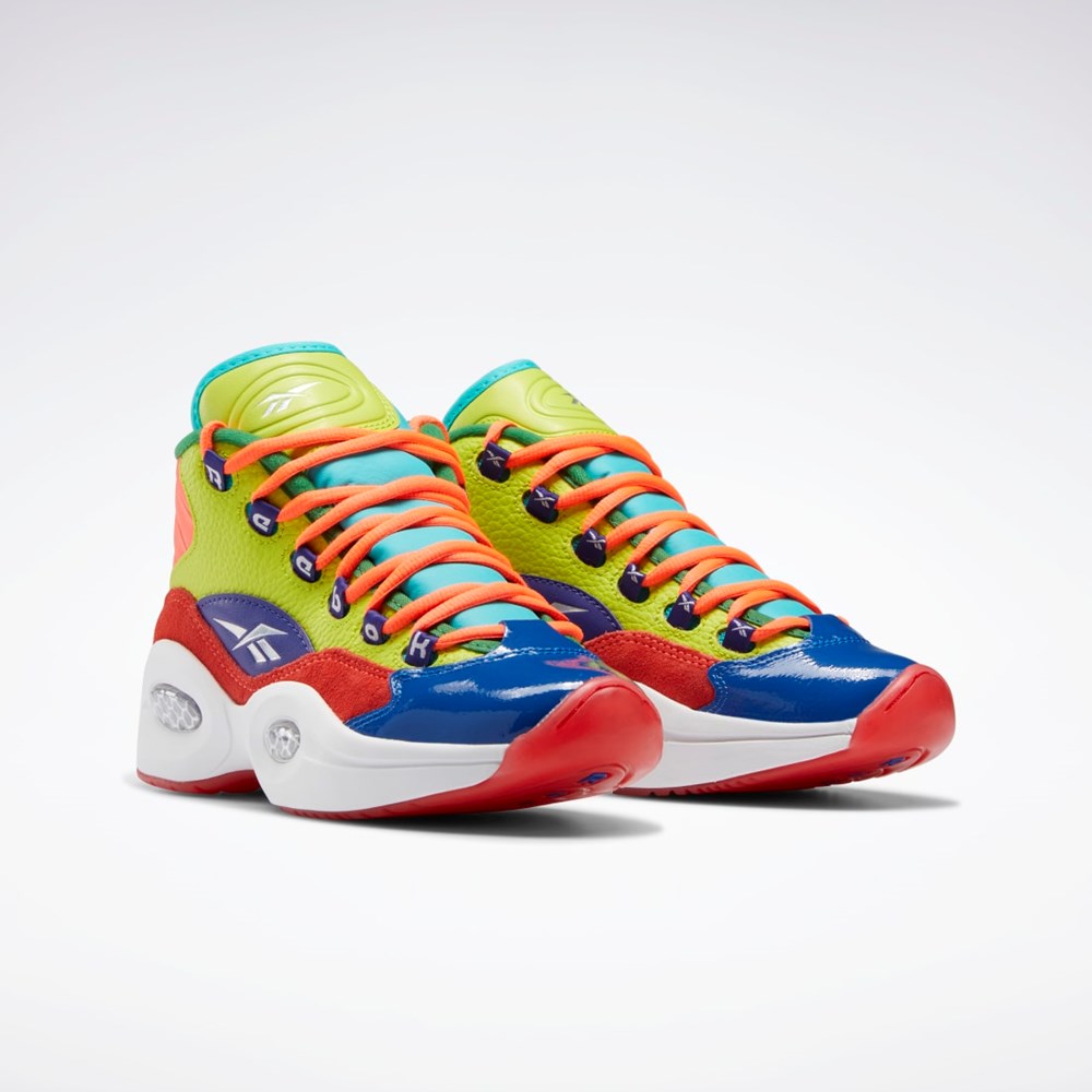 Reebok Question Mid Basketball Shoes - Grade School Oranssi Keltainen Violetit | SYPZXA-973