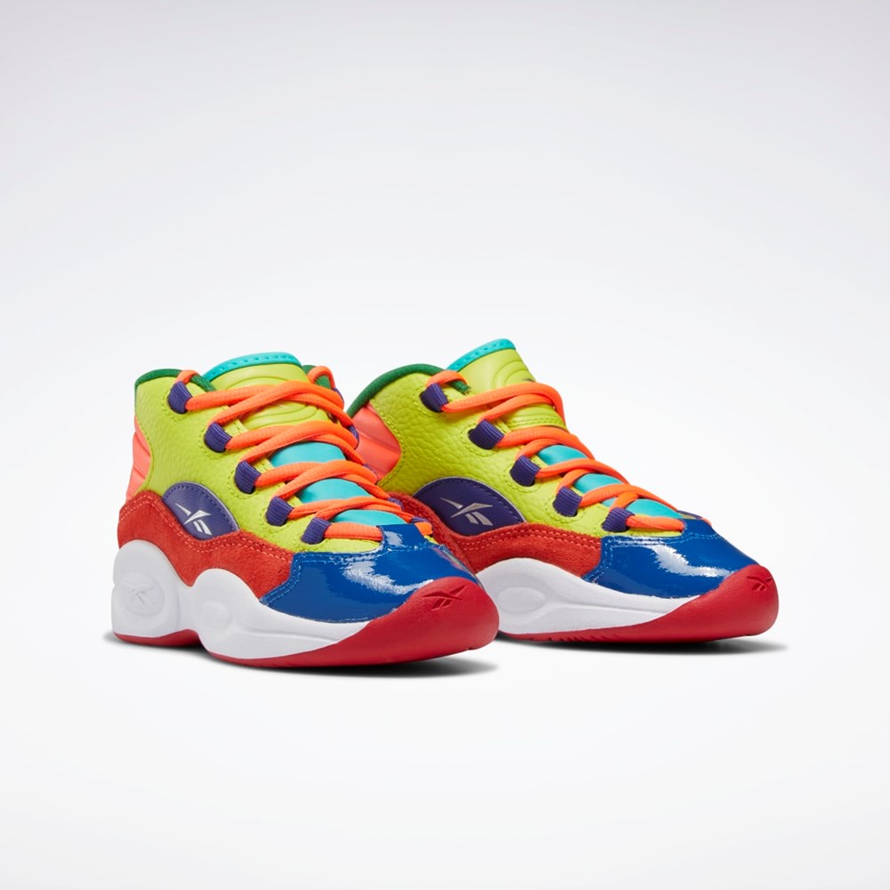 Reebok Question Mid Basketball Shoes - Preschool Oranssi Keltainen Violetit | MPRKOS-812