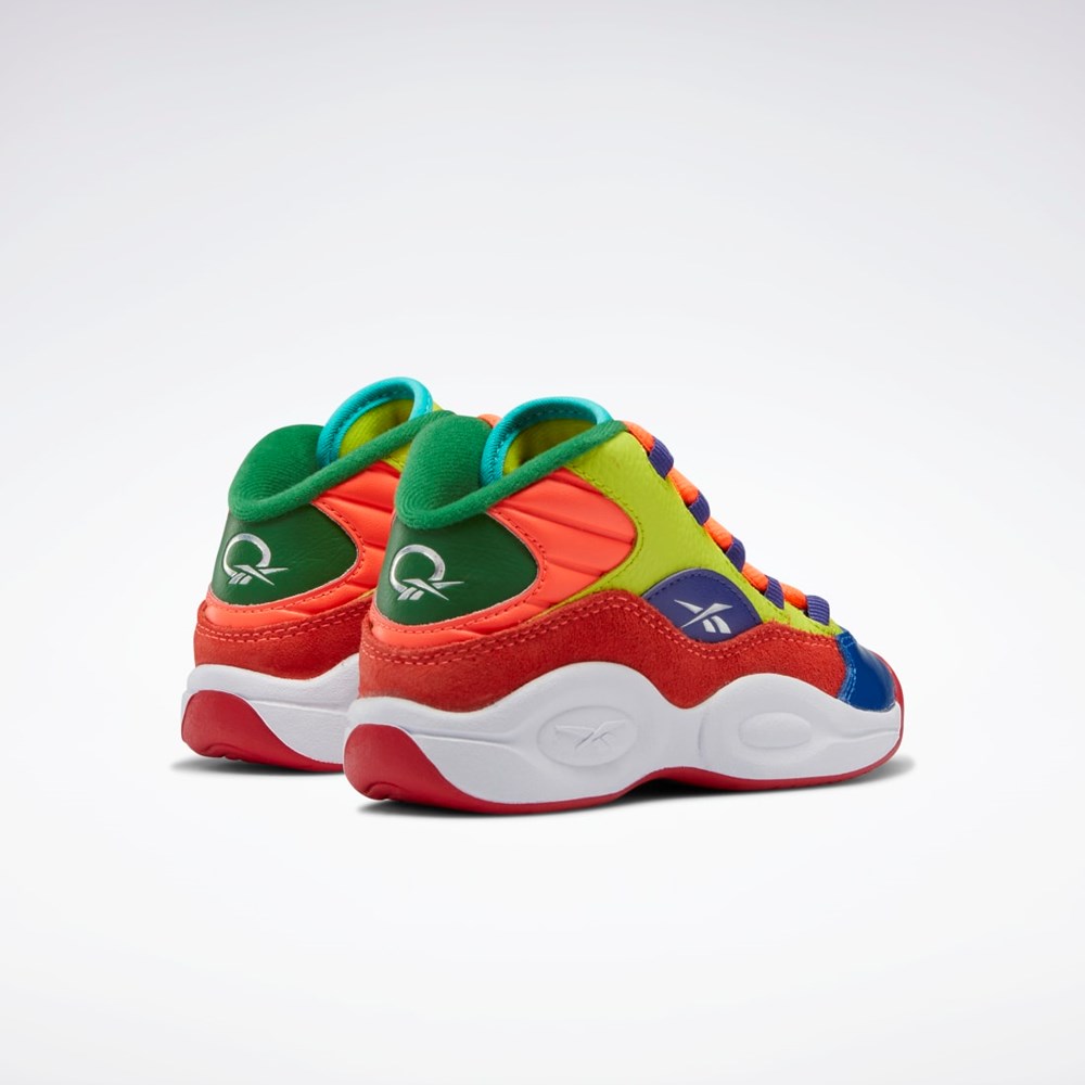 Reebok Question Mid Basketball Shoes - Preschool Oranssi Keltainen Violetit | MPRKOS-812