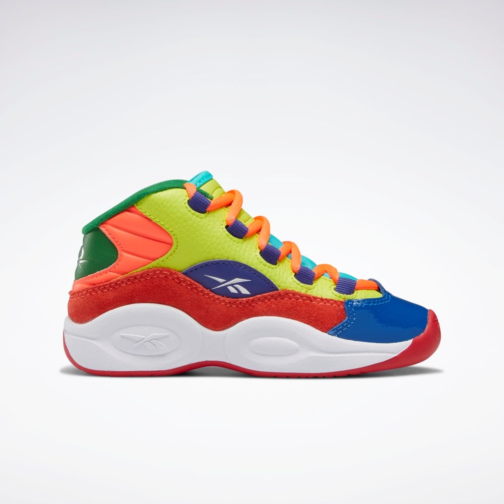 Reebok Question Mid Basketball Shoes - Preschool Oranssi Keltainen Violetit | MPRKOS-812