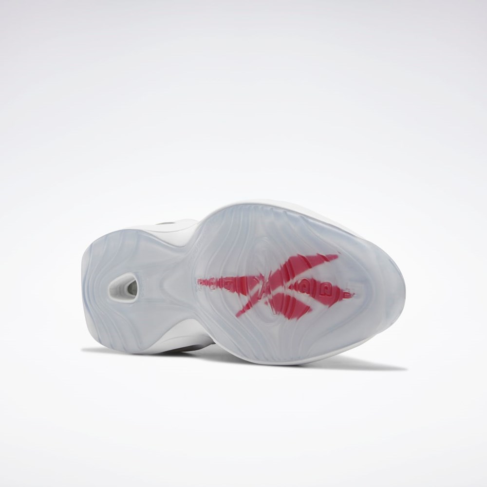Reebok Question Mid Basketball Shoes Valkoinen Valkoinen Punainen | FXMZAU-897