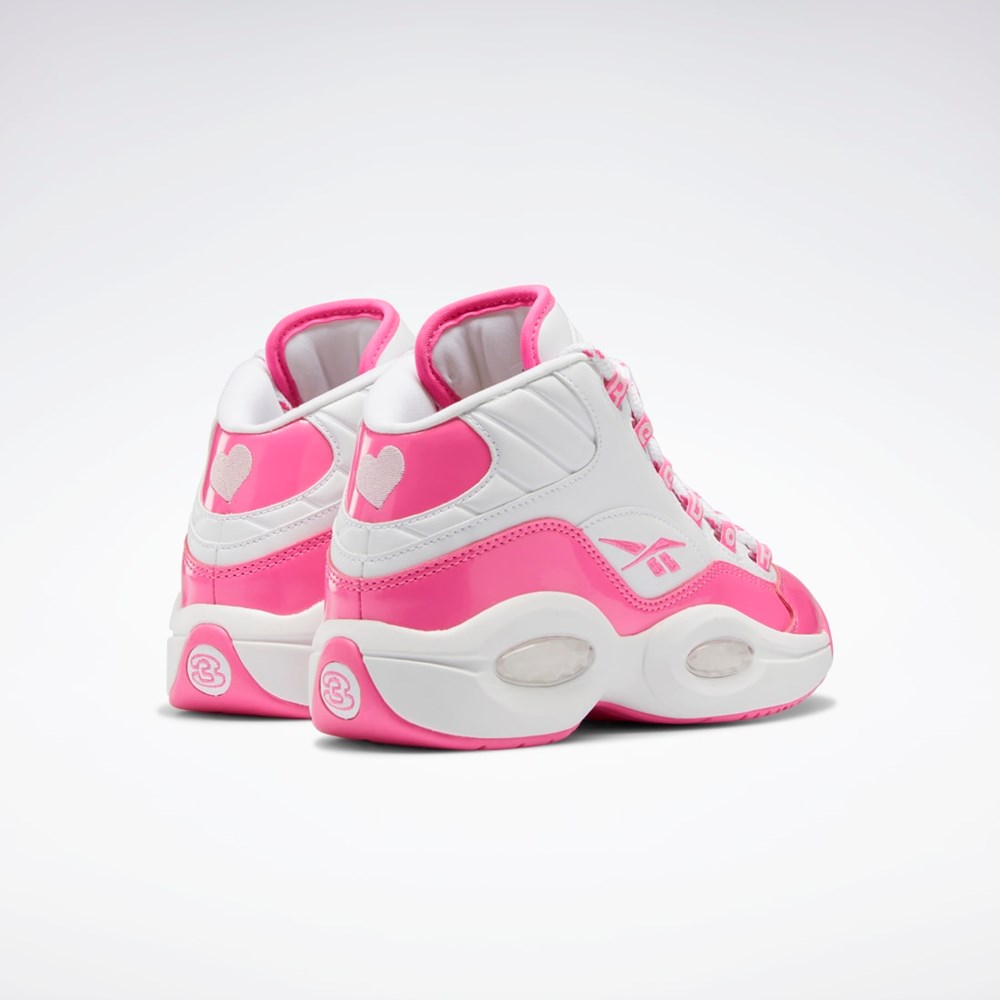 Reebok Question Mid Shoes - Grade School Pinkki Valkoinen Pinkki | DAPRLO-976