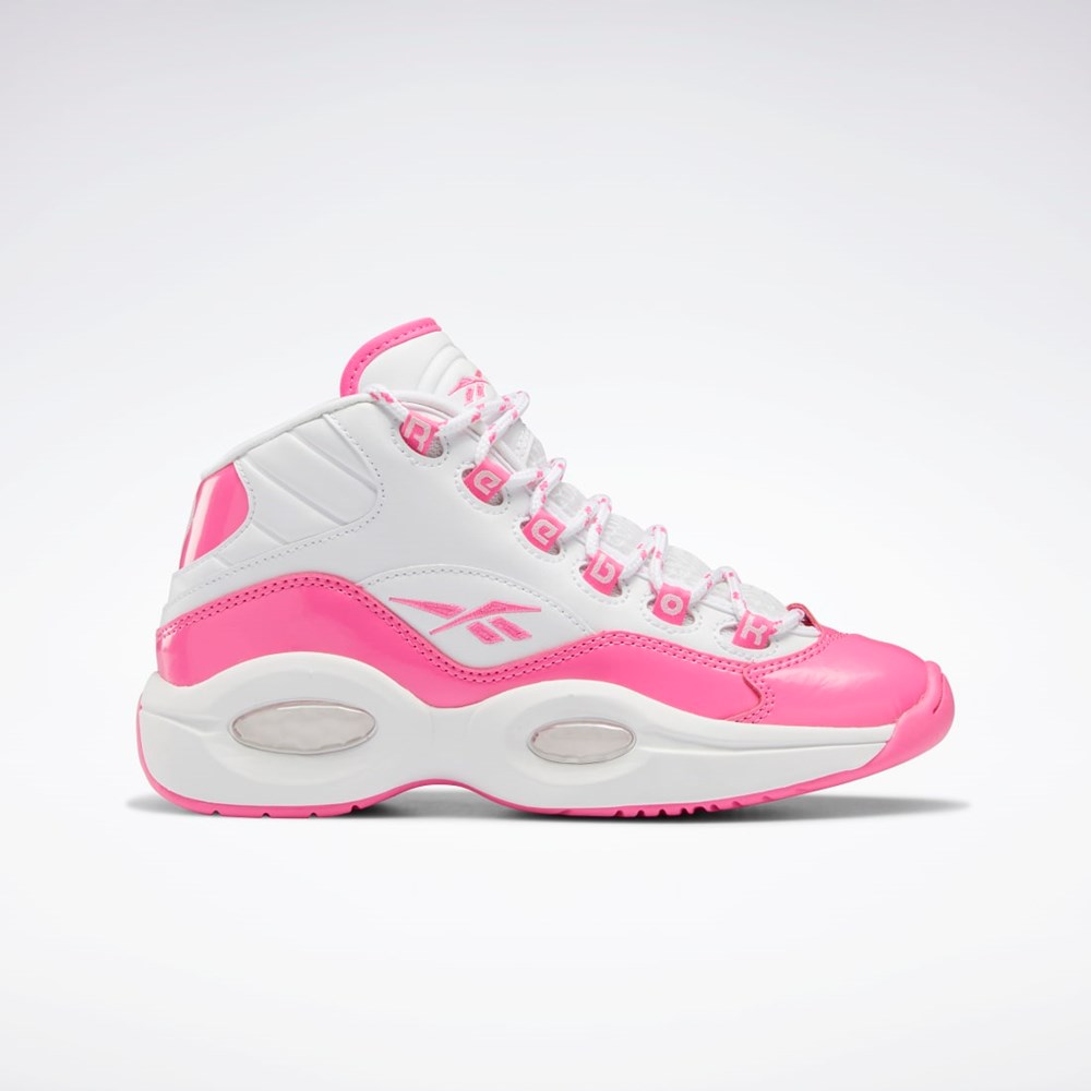 Reebok Question Mid Shoes - Grade School Pinkki Valkoinen Pinkki | DAPRLO-976
