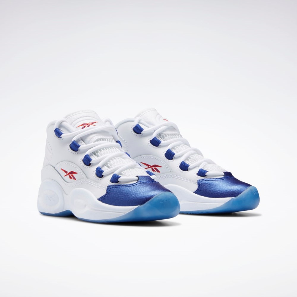 Reebok Question Mid Shoes - Preschool Valkoinen Punainen | OYJKWH-625