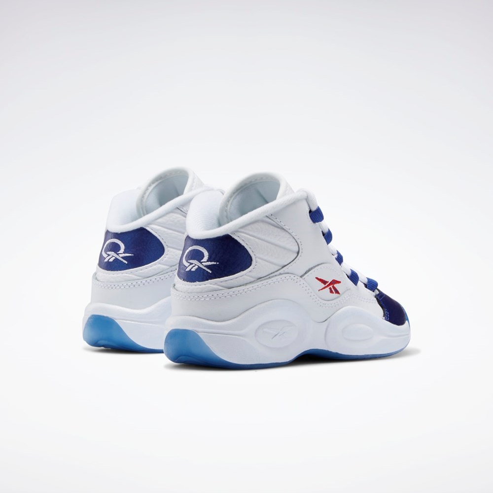 Reebok Question Mid Shoes - Preschool Valkoinen Punainen | ZNDXFL-148