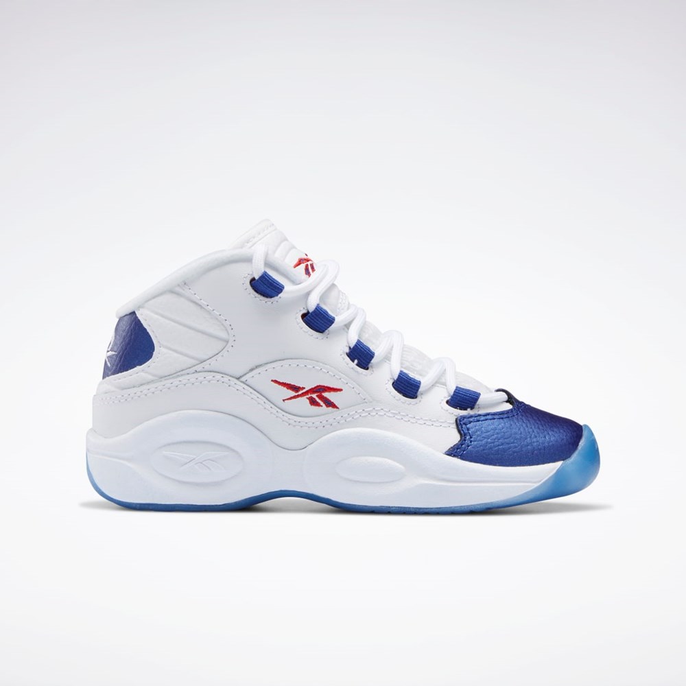 Reebok Question Mid Shoes - Preschool Valkoinen Punainen | ZNDXFL-148