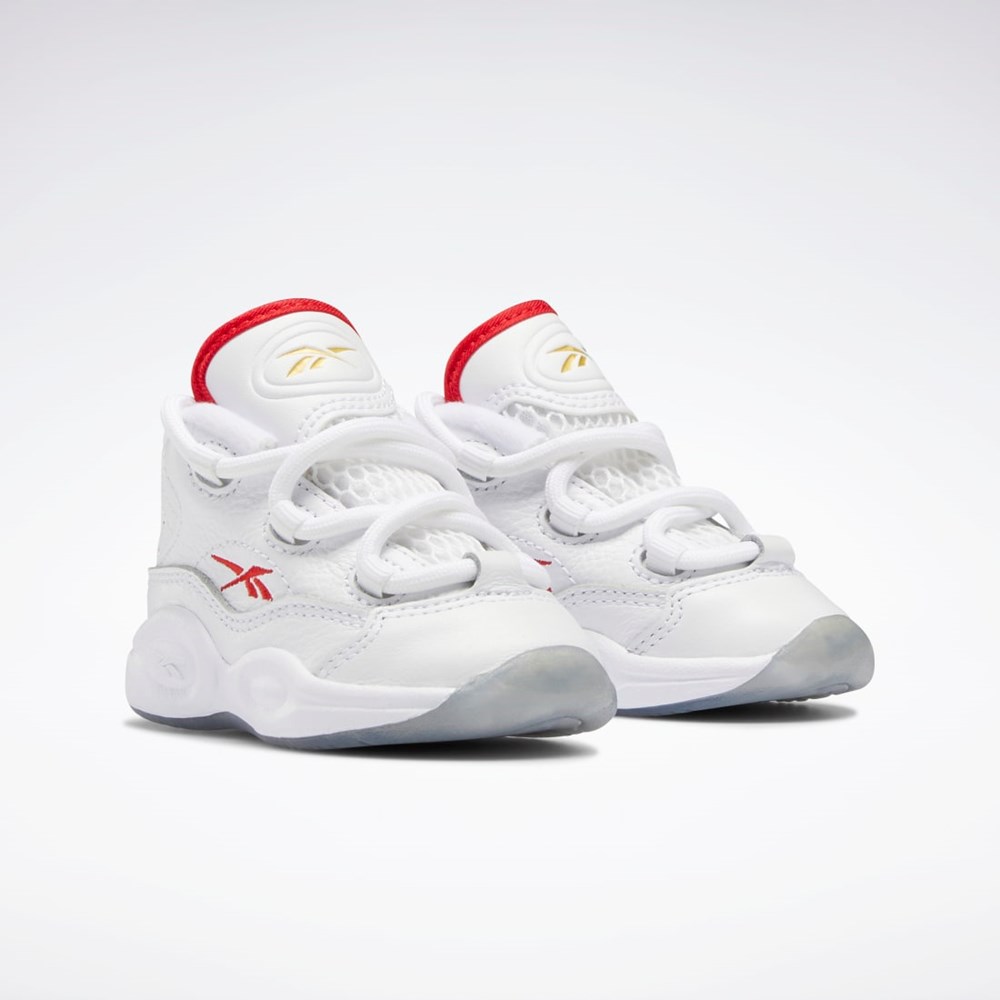 Reebok Question Mid Shoes - Toddler Valkoinen Punainen Valkoinen | BFIVJS-129