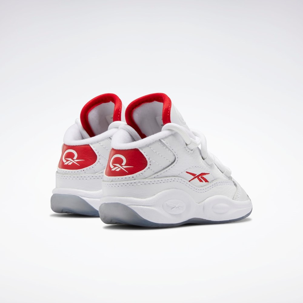 Reebok Question Mid Shoes - Toddler Valkoinen Punainen Valkoinen | BFIVJS-129