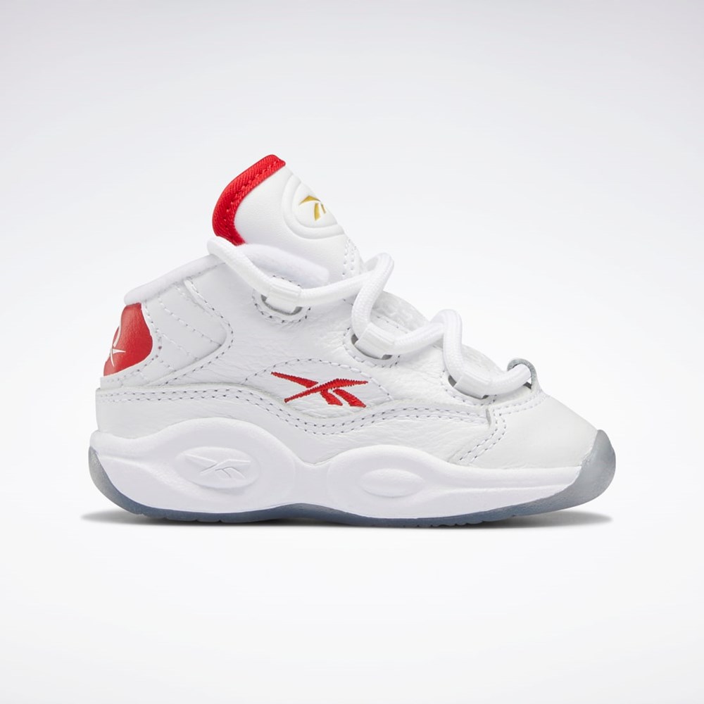 Reebok Question Mid Shoes - Toddler Valkoinen Punainen Valkoinen | BFIVJS-129
