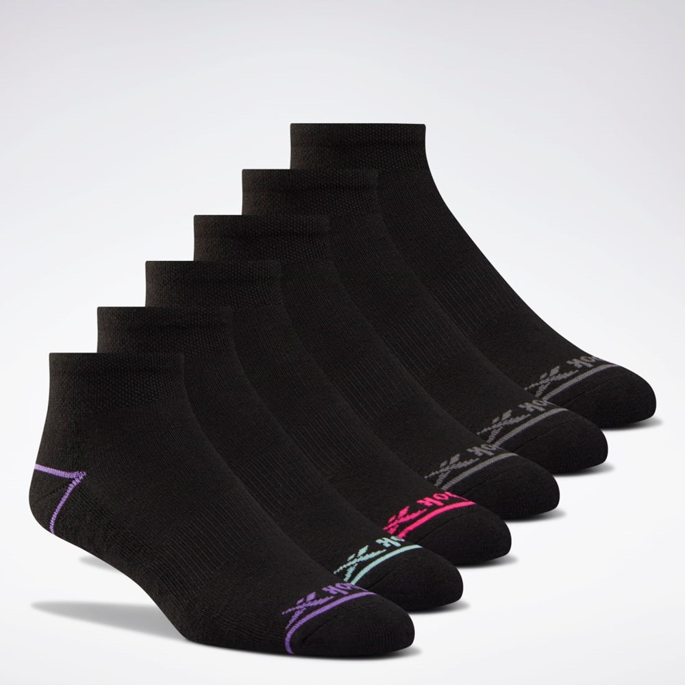 Reebok RD Quarter Basic Socks Six Pack Multi | RWXZVD-578