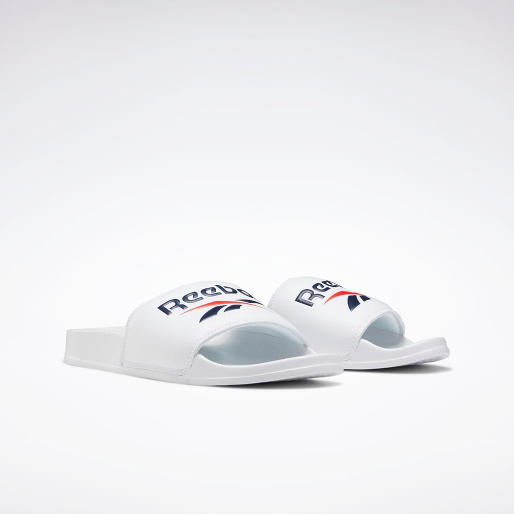 Reebok Reebok Classic Slides Valkoinen Laivastonsininen Punainen | DLVWKX-148