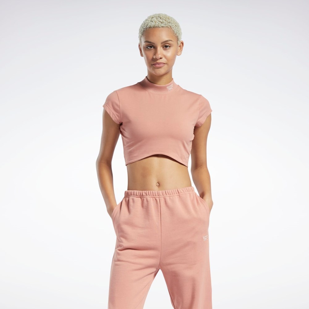 Reebok Reebok Classics Lyhyt Sleeve Fitted Top Koralli | FJOQYG-251