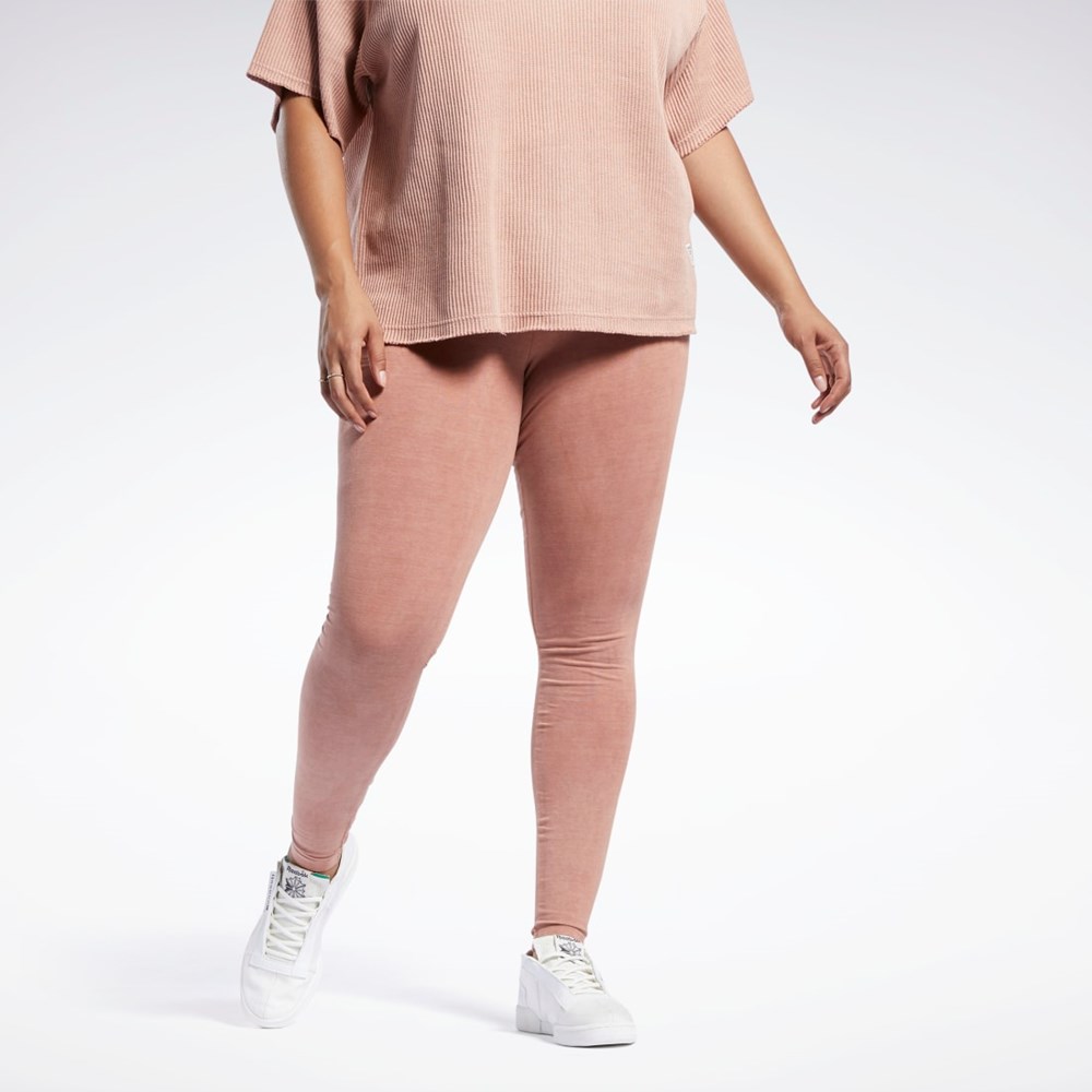 Reebok Reebok Classics Natural Dye Leggings (Plus Size) Koralli | NALMRP-018