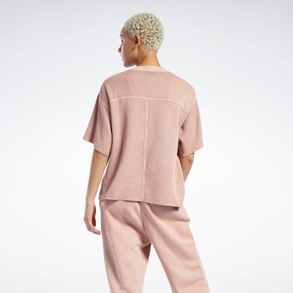 Reebok Reebok Classics Natural Dye Waffle T-Shirt Koralli | PDXVFI-587