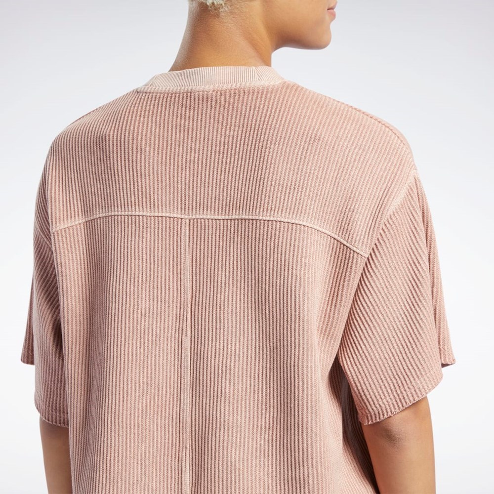 Reebok Reebok Classics Natural Dye Waffle T-Shirt Koralli | PDXVFI-587