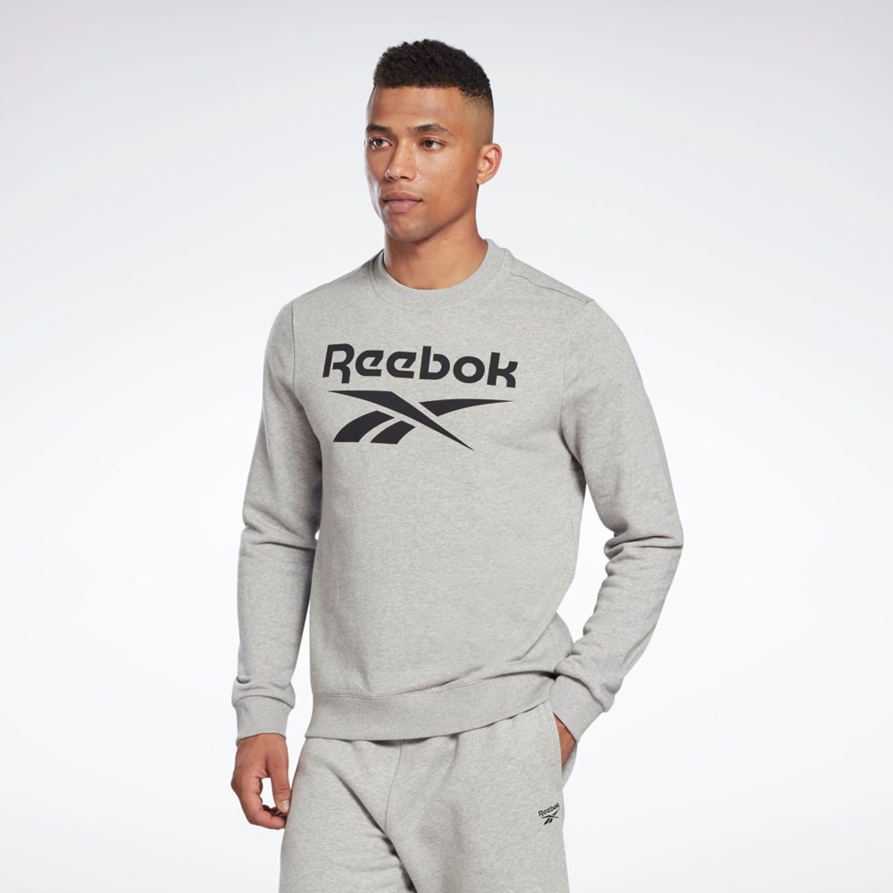 Reebok Reebok Identity Big Logo Crew Harmaat Mustat | SWQENL-350
