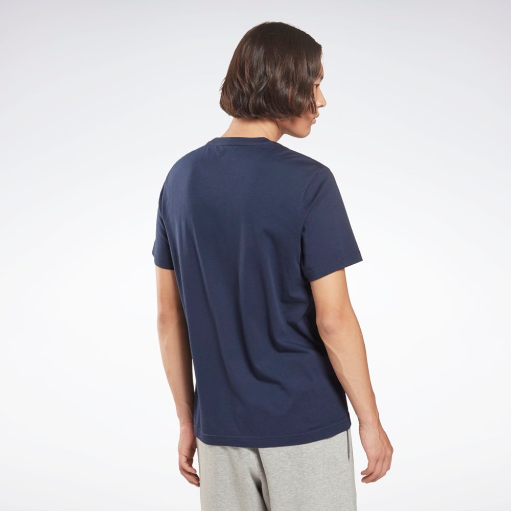 Reebok Reebok Identity Big Logo T-Shirt Laivastonsininen | AMEKOW-981