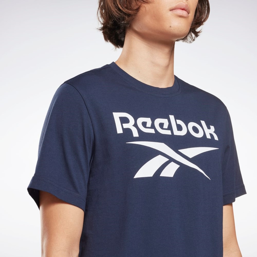 Reebok Reebok Identity Big Logo T-Shirt Laivastonsininen | AMEKOW-981