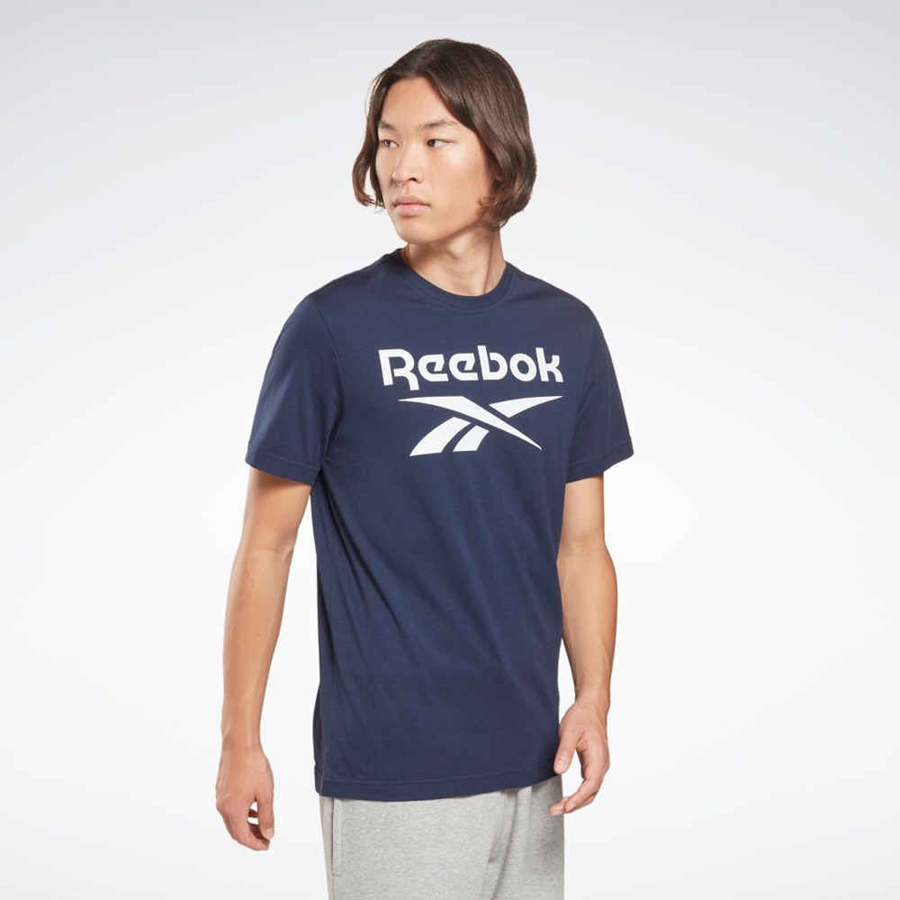 Reebok Reebok Identity Big Logo T-Shirt Laivastonsininen | AMEKOW-981