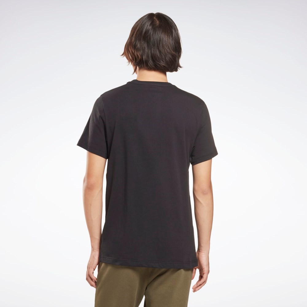 Reebok Reebok Identity Big Logo T-Shirt Mustat | QNKPHA-412
