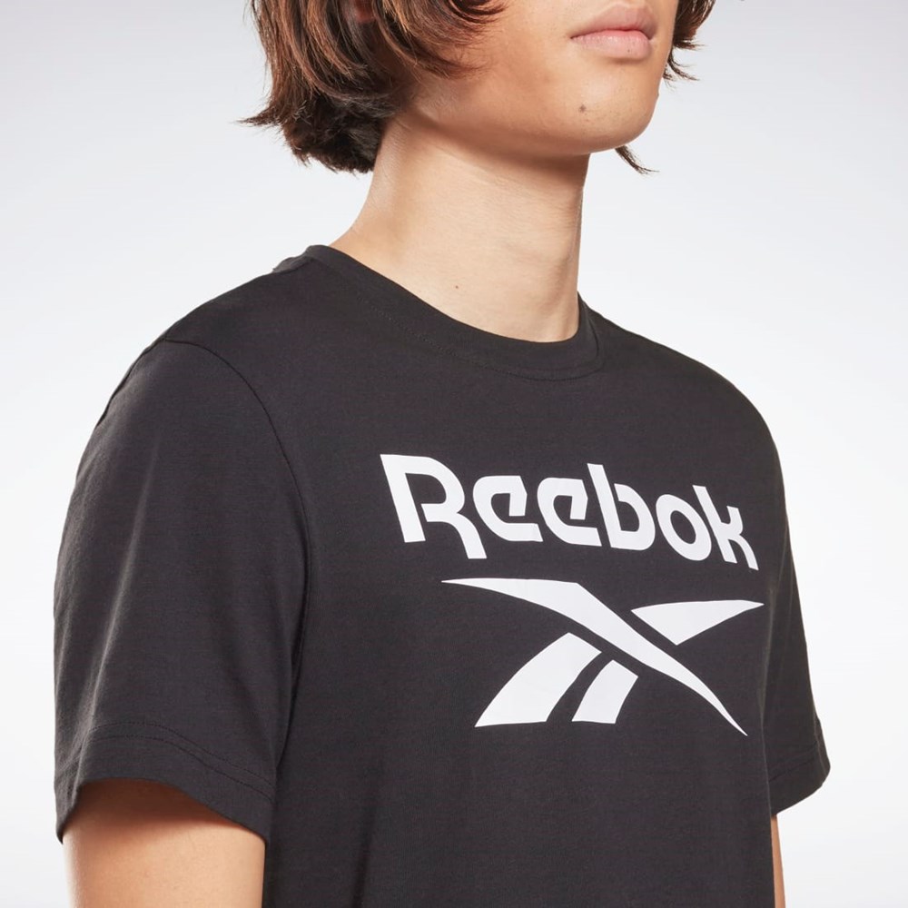 Reebok Reebok Identity Big Logo T-Shirt Mustat | QNKPHA-412