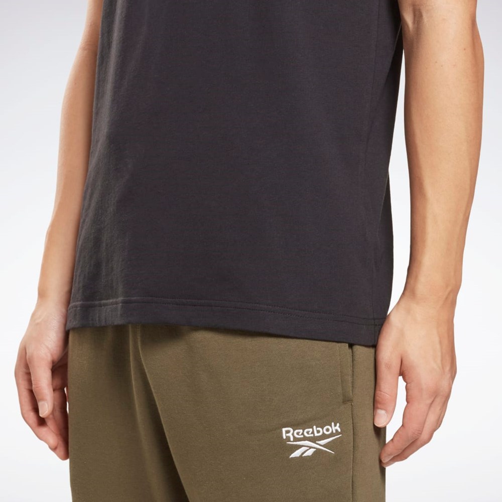 Reebok Reebok Identity Big Logo T-Shirt Mustat | QNKPHA-412