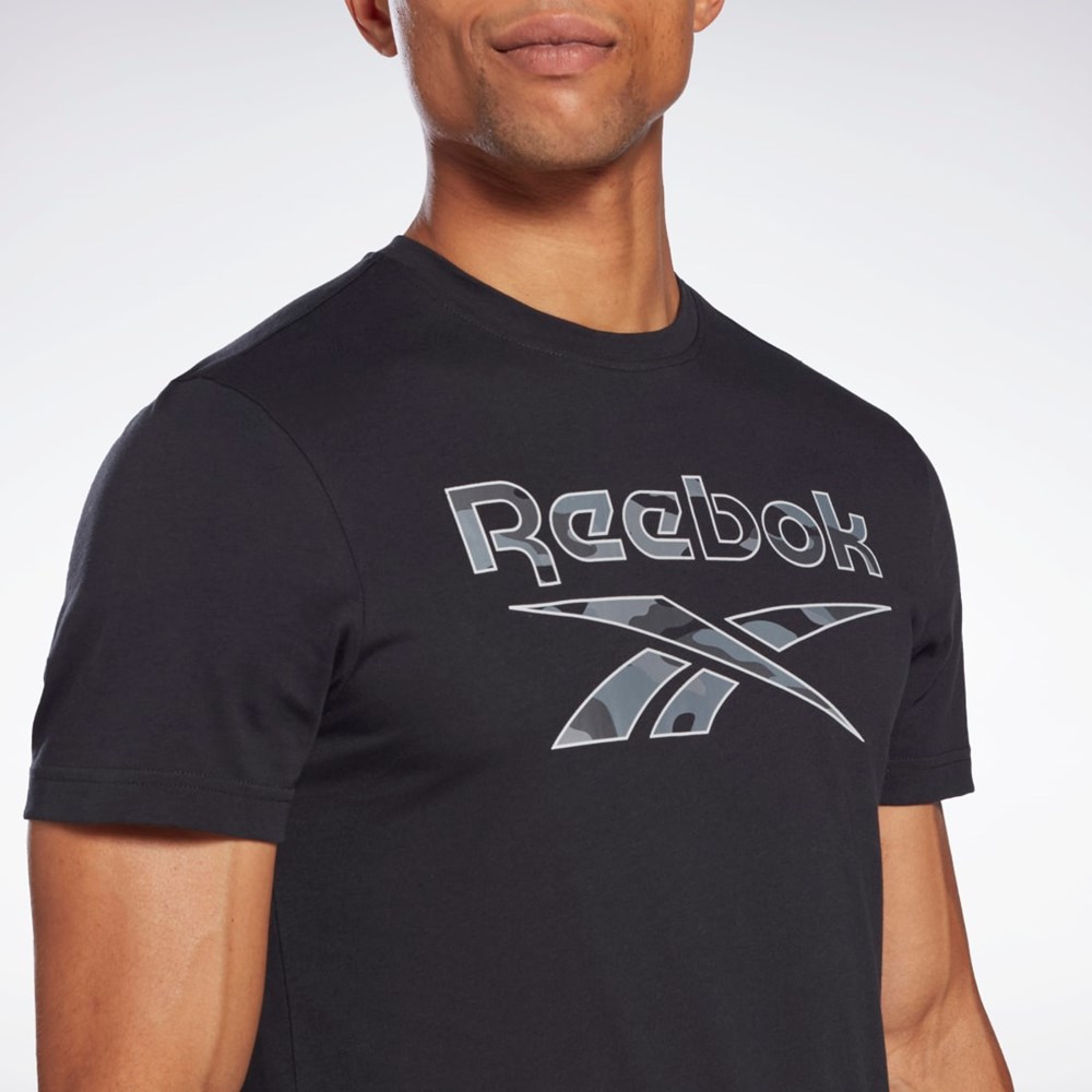 Reebok Reebok Identity Big Logo T-Shirt Mustat | VZBUDI-012