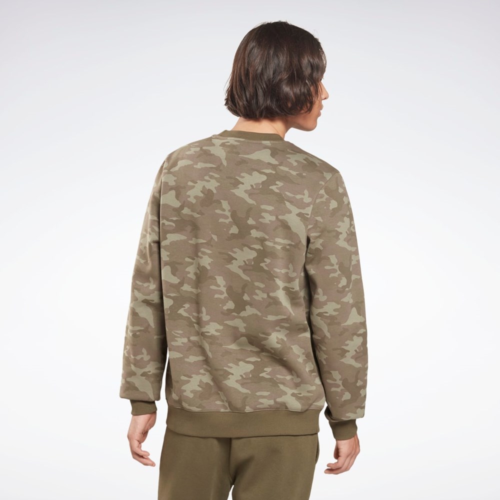 Reebok Reebok Identity Camo Big Logo Crew Sweatshirt Vihreä | GSKRVI-958