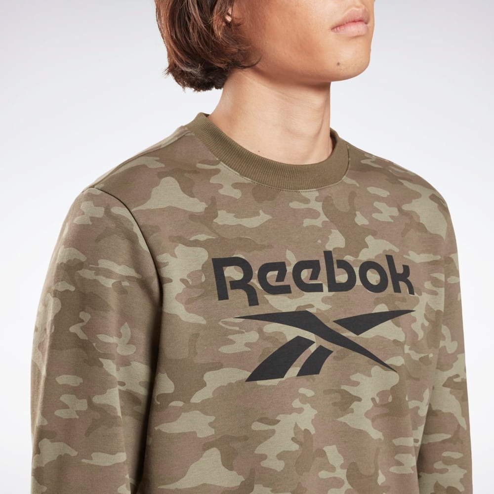 Reebok Reebok Identity Camo Big Logo Crew Sweatshirt Vihreä | GSKRVI-958