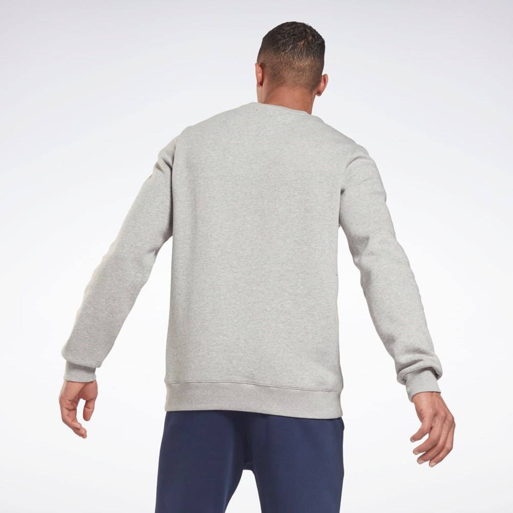 Reebok Reebok Identity Fleece Crew Sweatshirt Harmaat Mustat | GSWXIV-785