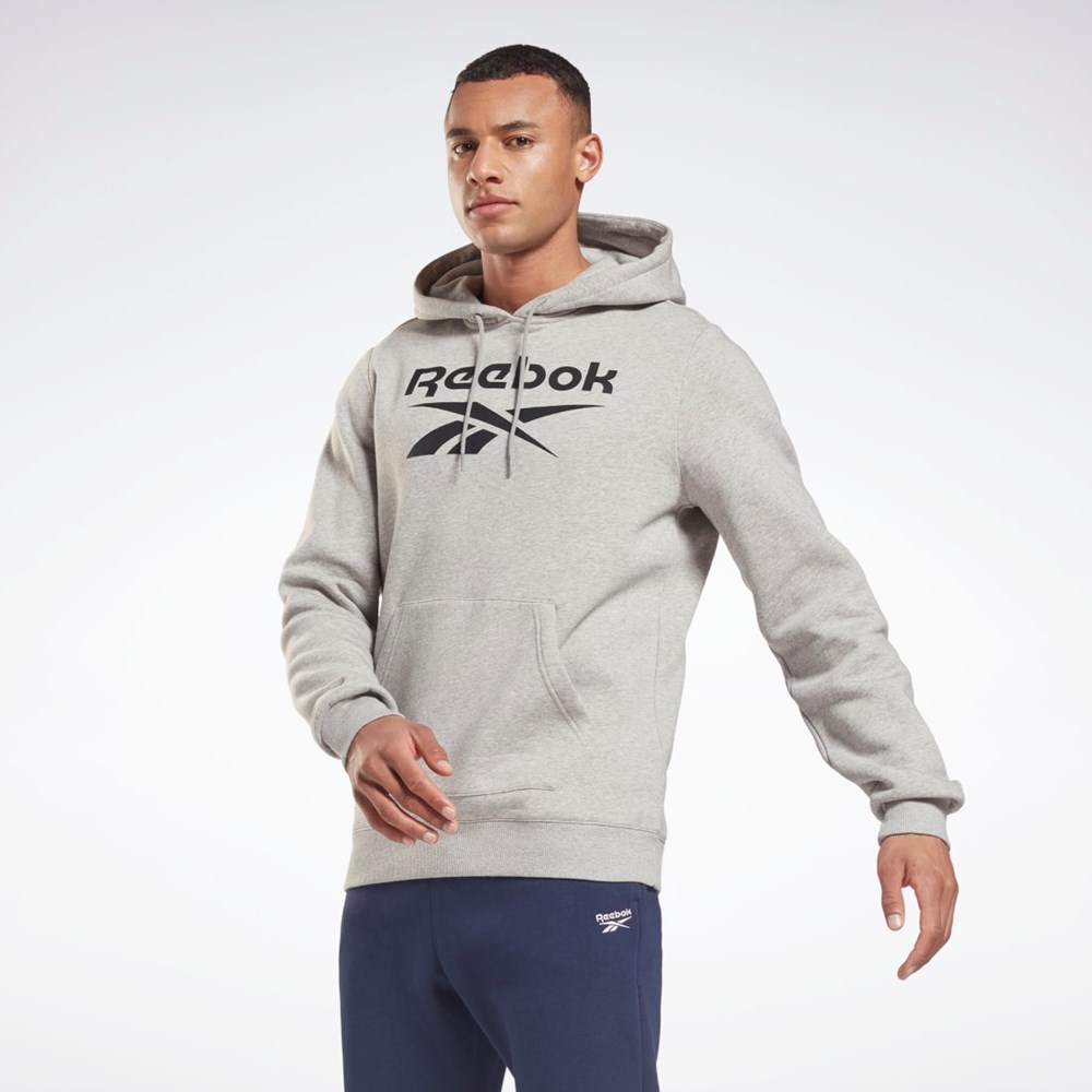 Reebok Reebok Identity Fleece Hoodie Harmaat Mustat | RPWLQC-265