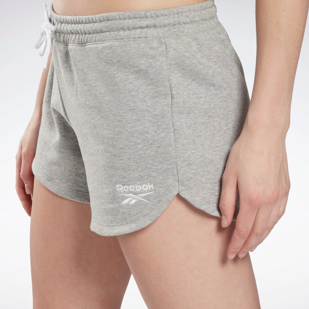 Reebok Reebok Identity French Terry Shorts Harmaat Valkoinen | KDHQNX-980