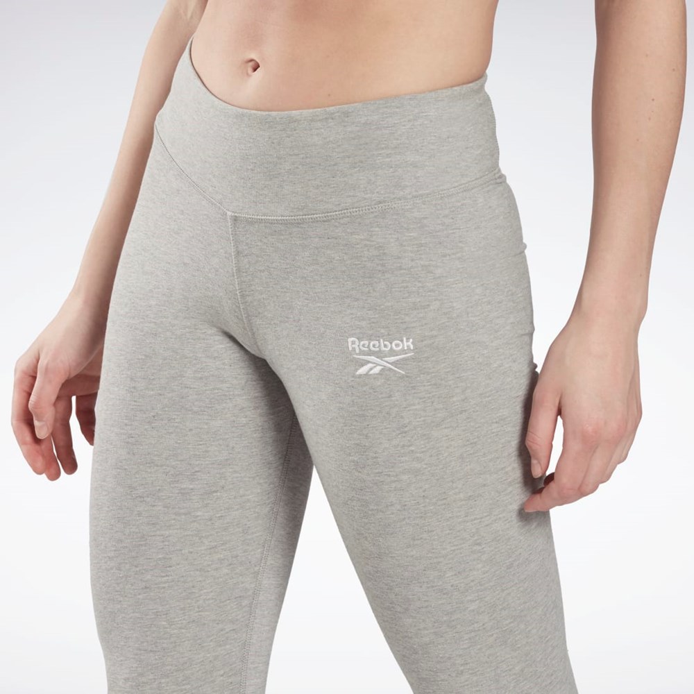Reebok Reebok Identity Leggings Harmaat Valkoinen | YVEFDZ-713