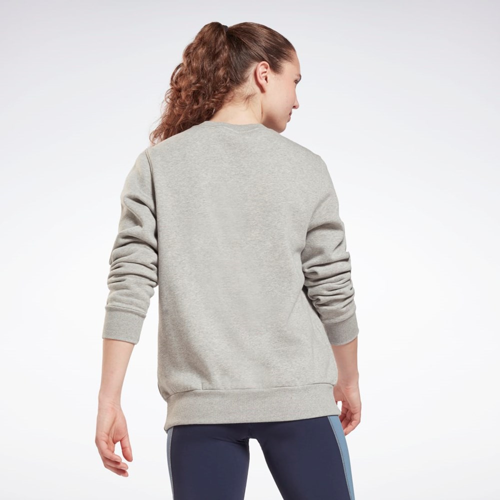 Reebok Reebok Identity Logo Fleece Crew Sweatshirt Harmaat | KMYDSI-982