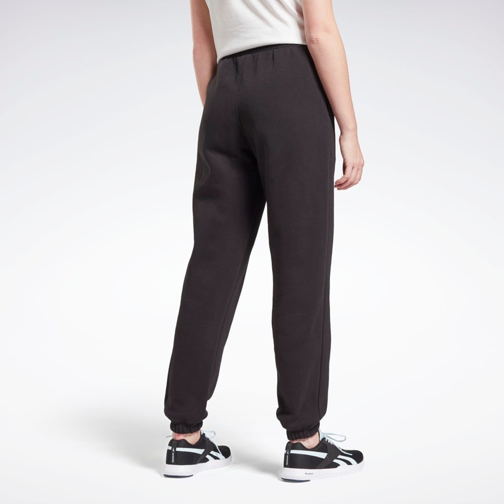 Reebok Reebok Identity Logo Fleece Joggers Mustat | HRUJGZ-913