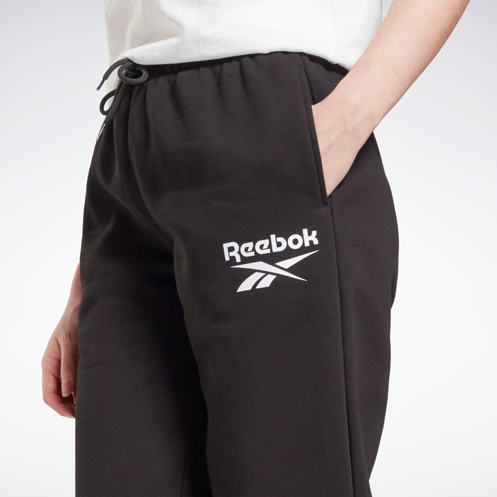 Reebok Reebok Identity Logo Fleece Joggers Mustat | HRUJGZ-913