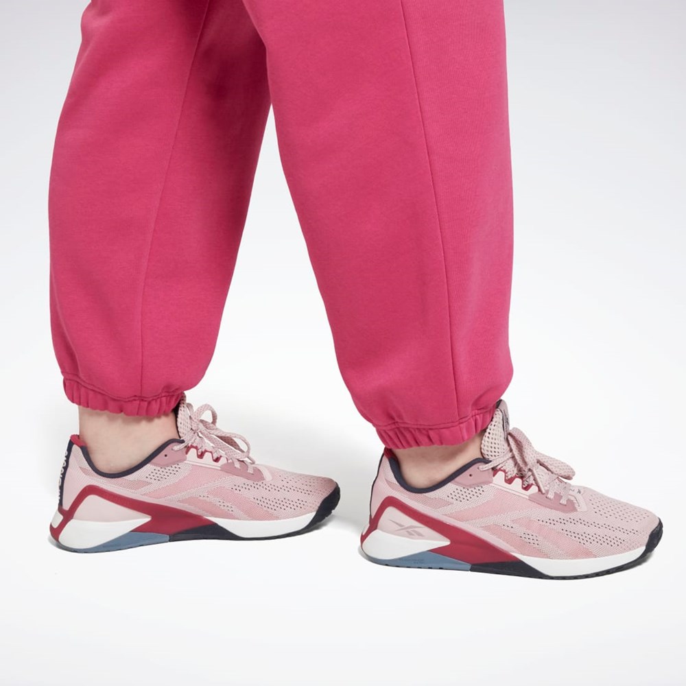 Reebok Reebok Identity Logo Fleece Joggers (Plus Size) Pinkki | INEUKY-305