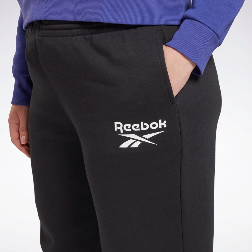 Reebok Reebok Identity Logo Fleece Joggers (Plus Size) Mustat | OYINZP-790
