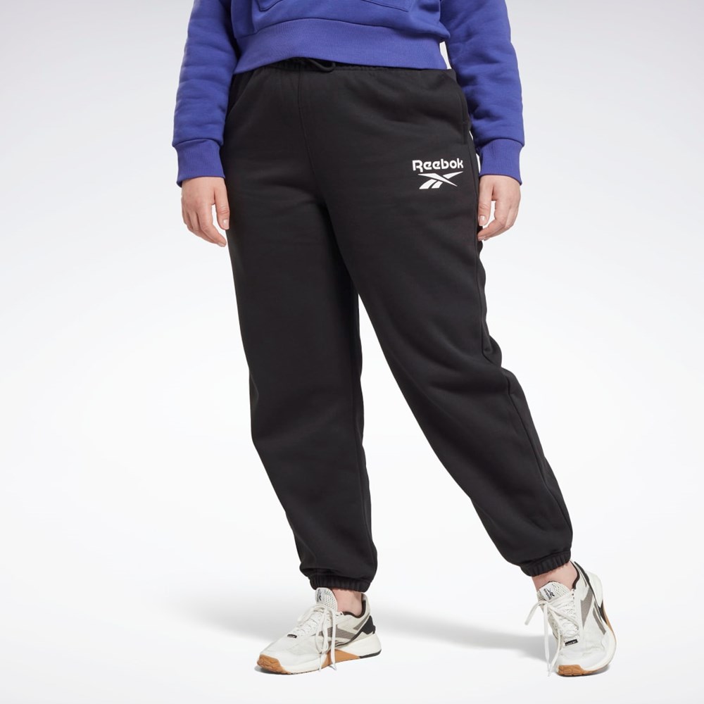 Reebok Reebok Identity Logo Fleece Joggers (Plus Size) Mustat | OYINZP-790