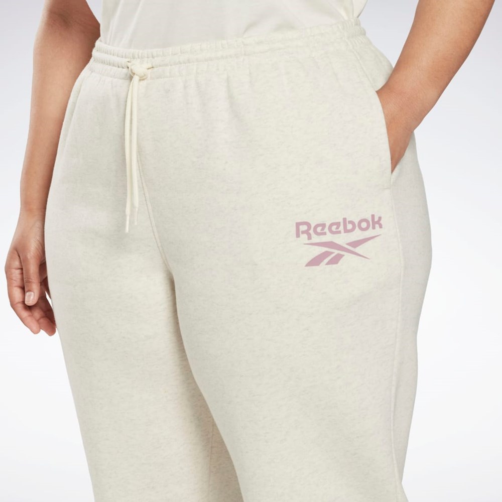 Reebok Reebok Identity Logo Fleece Joggers (Plus Size) Valkoinen | WJQHIY-460